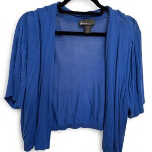 Lane Bryant Women's Bright Blue Colorful Spring Throw On Cardigan